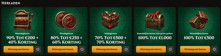 Bonussen bij Drago Bet